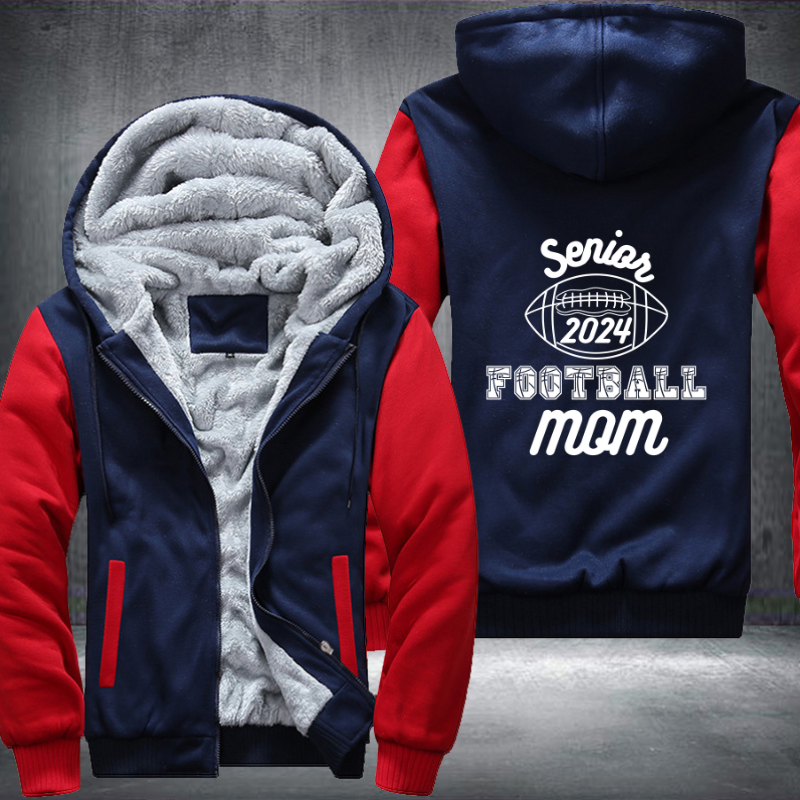 Senior Football mom 2024 Fleece Hoodies Jacket