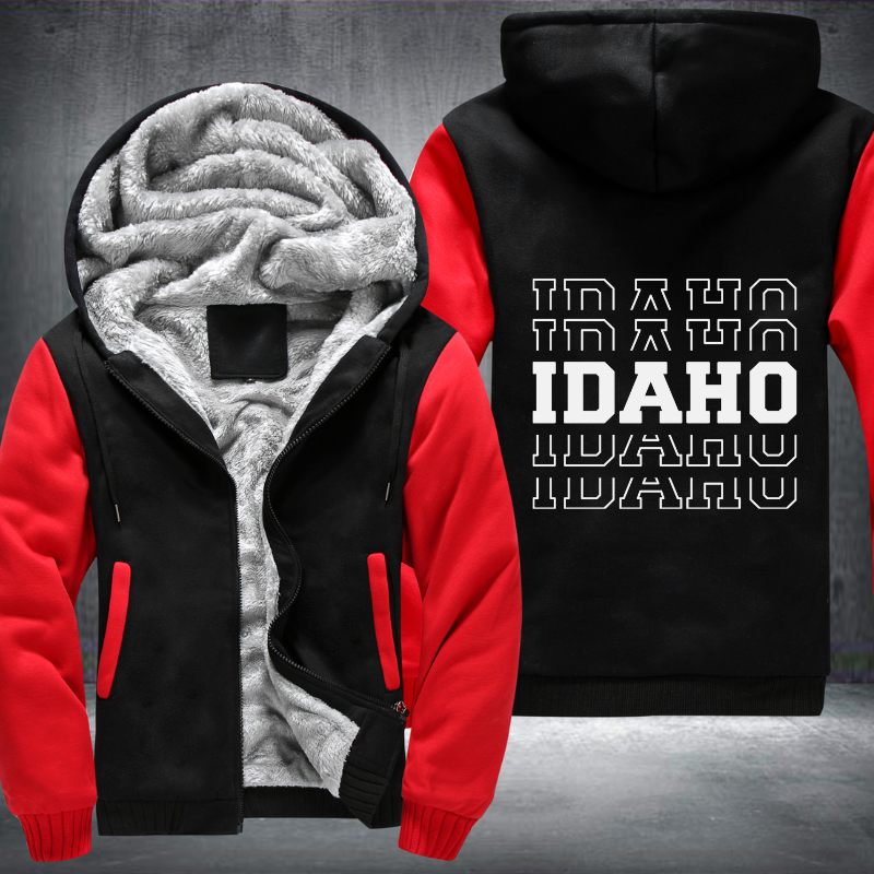 Patriotic USA State Idaho Fleece Hoodies Jacket