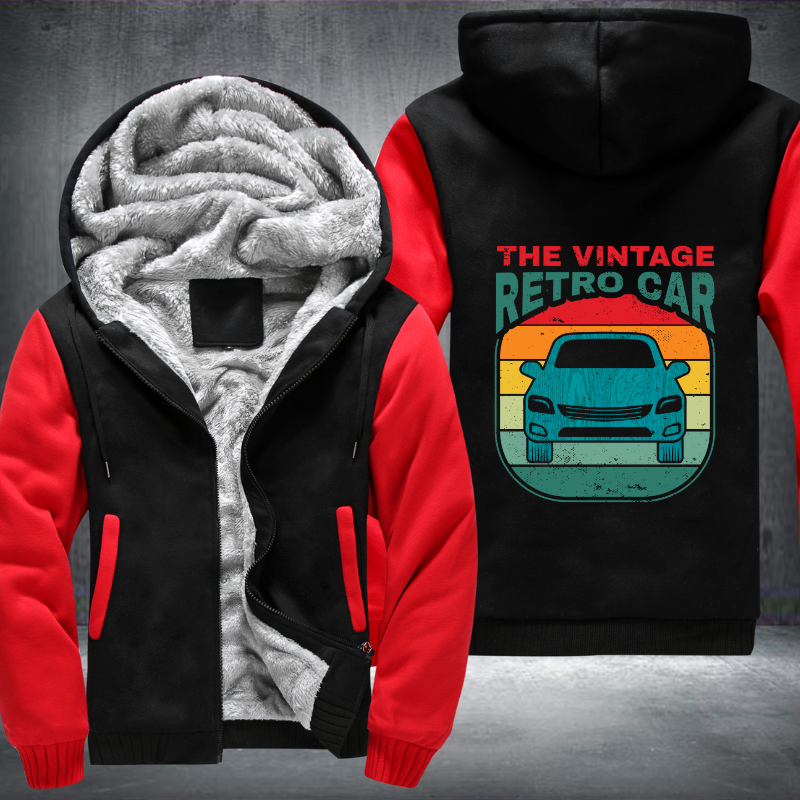 The vintage retro car Fleece Hoodies Jacket