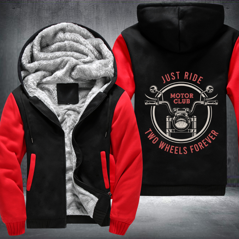 Just Ride Motor Club Two Wheels Forever Fleece Hoodies Jacket