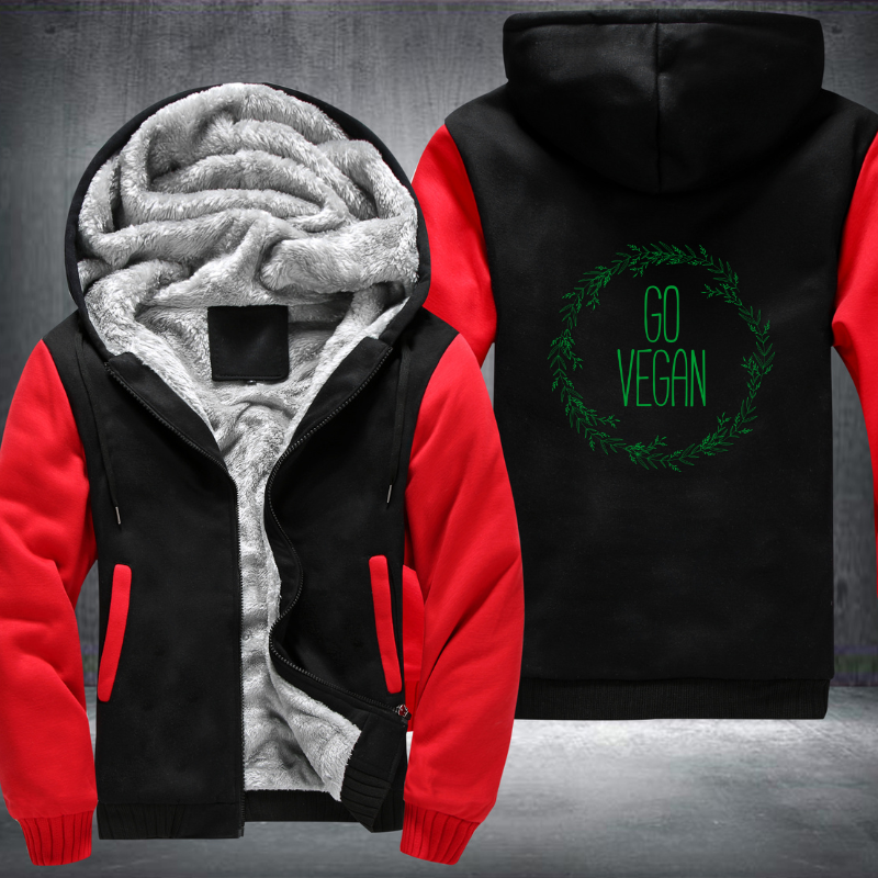 Go Vegan Fleece Hoodies Jacket