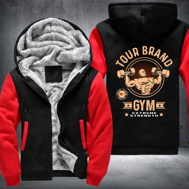 Tour Brand GYM Extreme Strength Fleece Hoodies Jacket