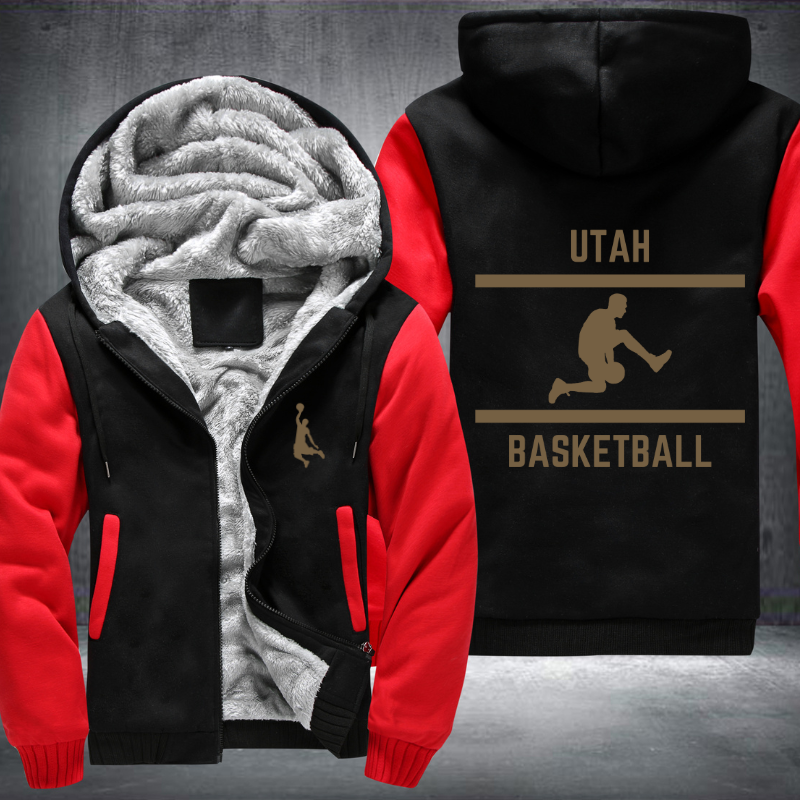 Basketball Lover City UTAH Fleece Hoodies Jacket