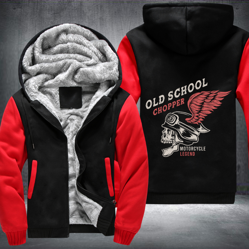 Old School Chopper Motorcycle Legend Fleece Hoodies Jacket