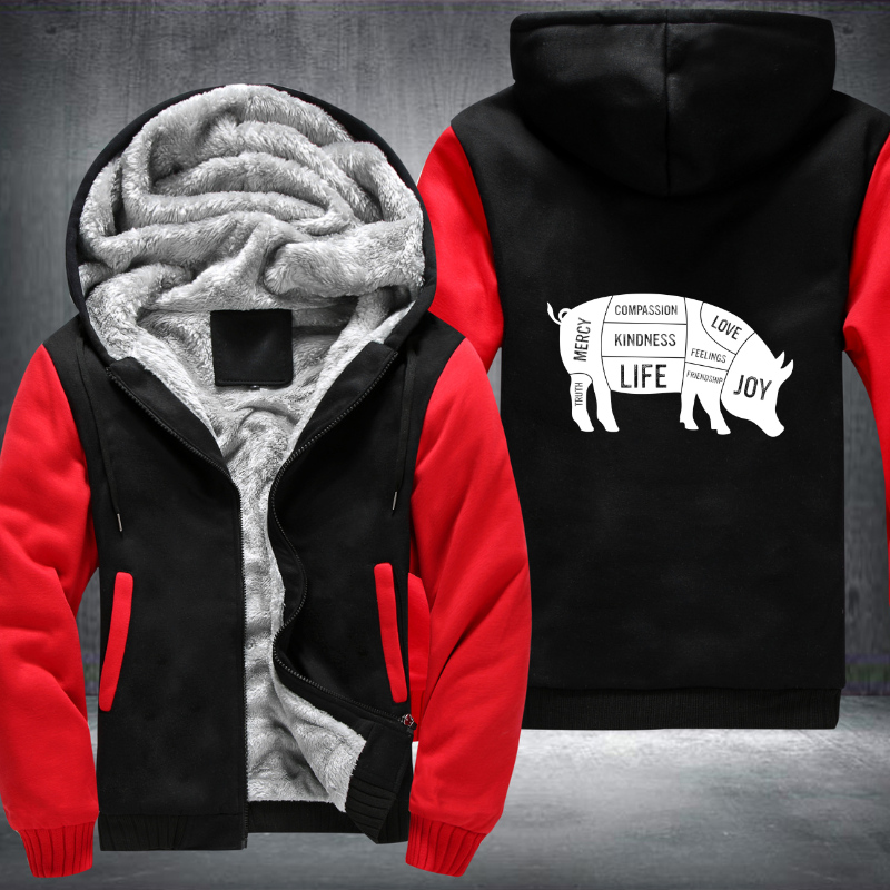 Animal Testing Fleece Hoodies Jacket