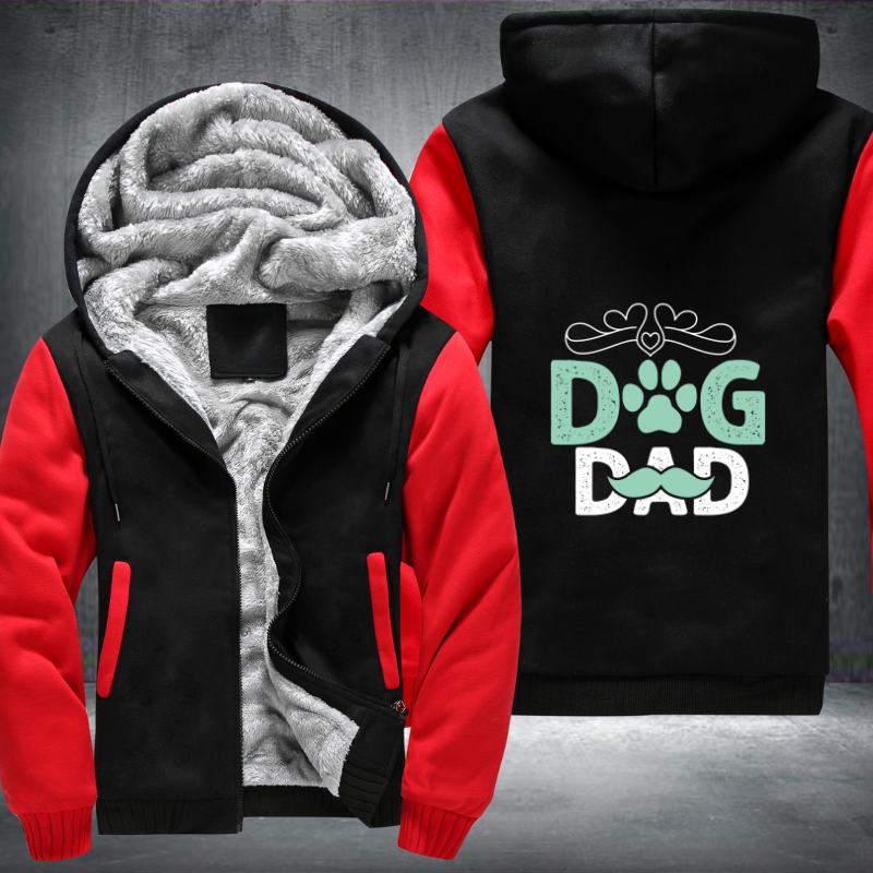 Dog Dad Fleece Hoodies Jacket