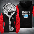 Grandpa Says I'm A Lions Fan Fleece Hoodies Jacket