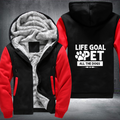 LIFE GOAL PET ALL THE DOGS Fleece Hoodies Jacket