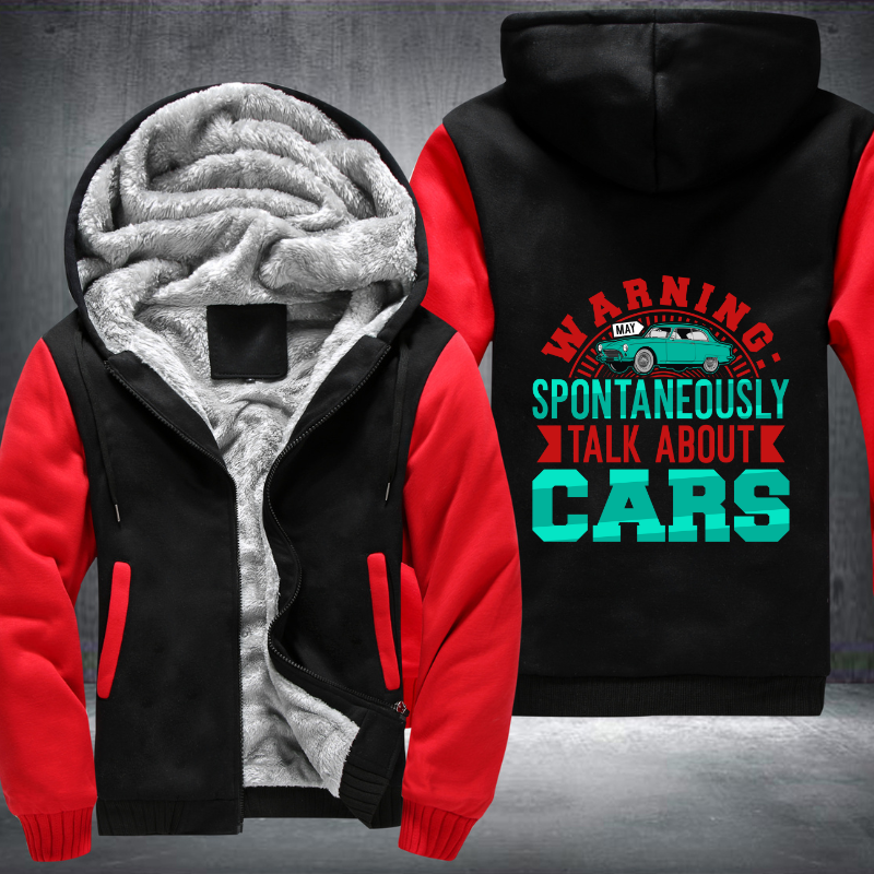 Warning May Spontaneously car Fleece Hoodies Jacket