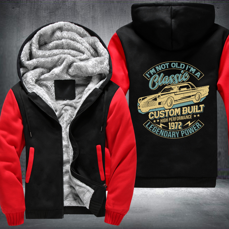 Vintage classic car lover Fleece Hoodies Jacket