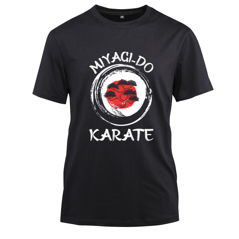 Vintage Miyagi-Do Karate Bonsai Tree Cotton Black Short Sleeve T-Shirt