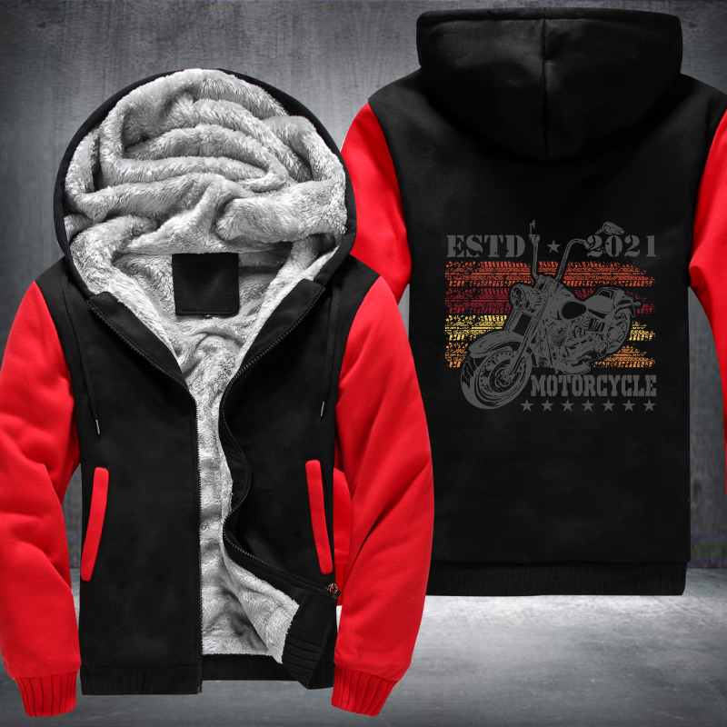 ESTD 2021 Motorcycle Fleece Hoodies Jacket