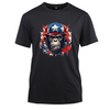 Animal Hiphop Graphic Watercolor Ape Cotton Black Short Sleeve T-Shirt