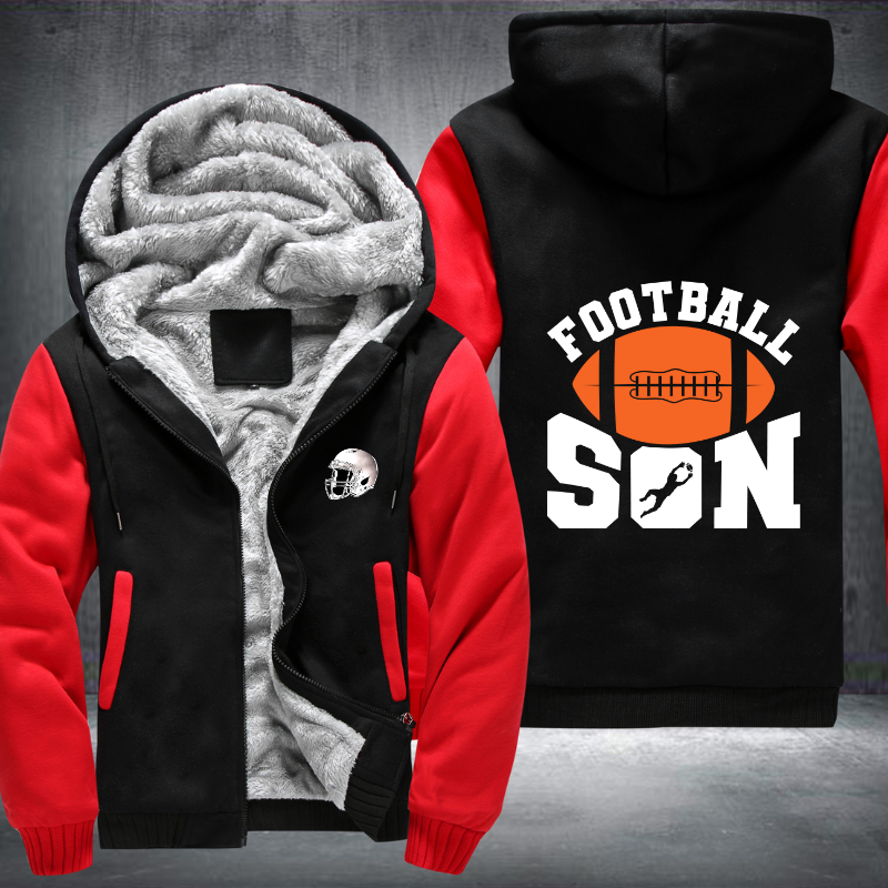 Football Son Fleece Hoodies Jacket