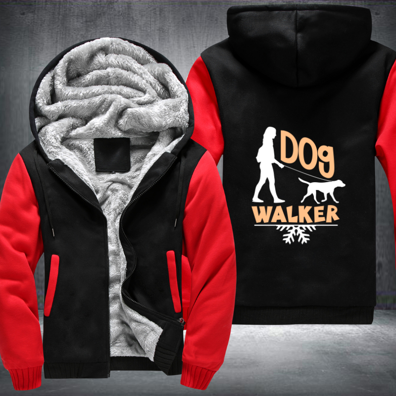 dog walker Fleece Hoodies Jacket
