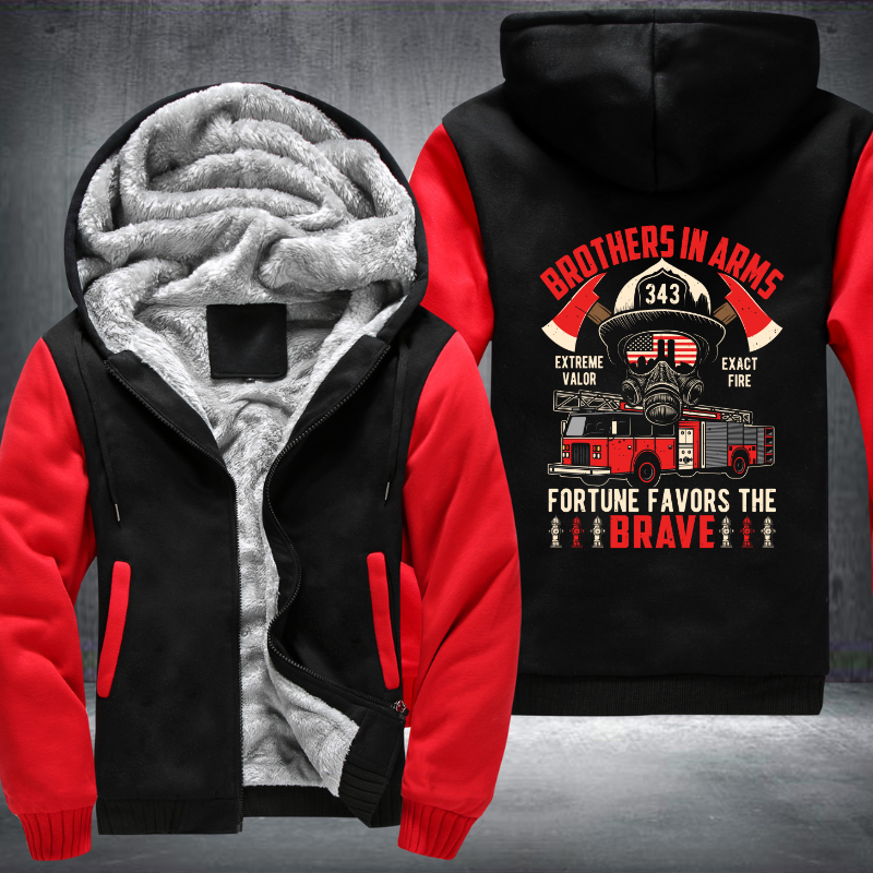 Brothers in arms extreme valor exact fire fortune favors the brave Fleece Hoodies Jacket