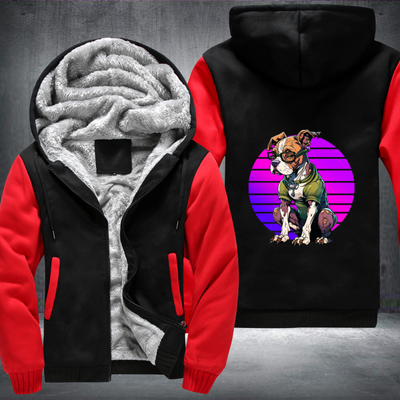Astute Dog Fleece Hoodies Jacket