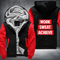 Work Sweat Achieve Fleece Hoodies Jacket