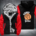 corgi boba Fleece Hoodies Jacket