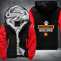 DOG FATHER BEER LOVER Fleece Hoodies Jacket