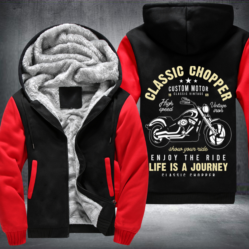 Classic Chopper Custom Motor Fleece Hoodies Jacket