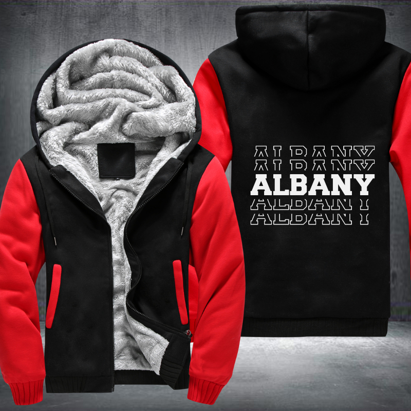 Patriotic USA State Albany Fleece Hoodies Jacket