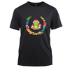 Kawaii Frog With Cute Mushroom Cotton Black Short Sleeve T-Shirt