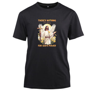There’s Nothing Too Big For God’s Power Cotton Black Short Sleeve T-Shirt