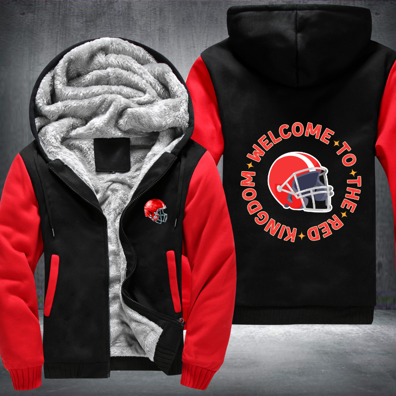 Welcome To The Red Kingdom Design Fleece Hoodies Jacket