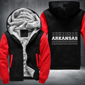 Patriotic USA State Arkansas Fleece Hoodies Jacket