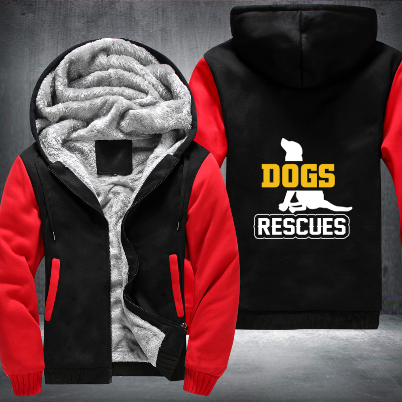 DOGS RESCUES Fleece Hoodies Jacket