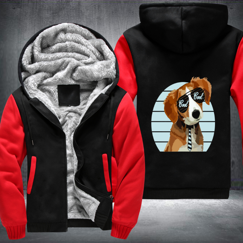 Happy Dog Fleece Hoodies Jacket