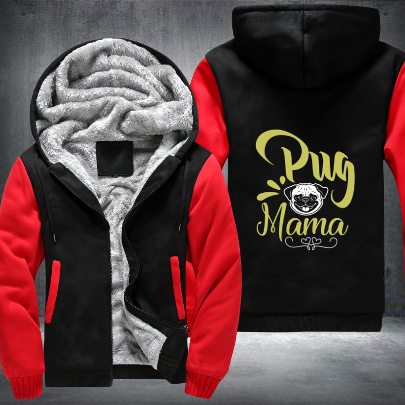 pug mama Fleece Hoodies Jacket