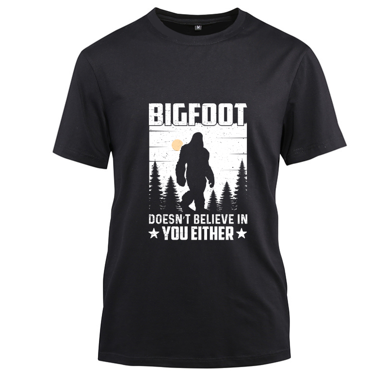 BIGFOOT DOESNT BELIEVE IN YOU Cotton Black Short Sleeve T-Shirt