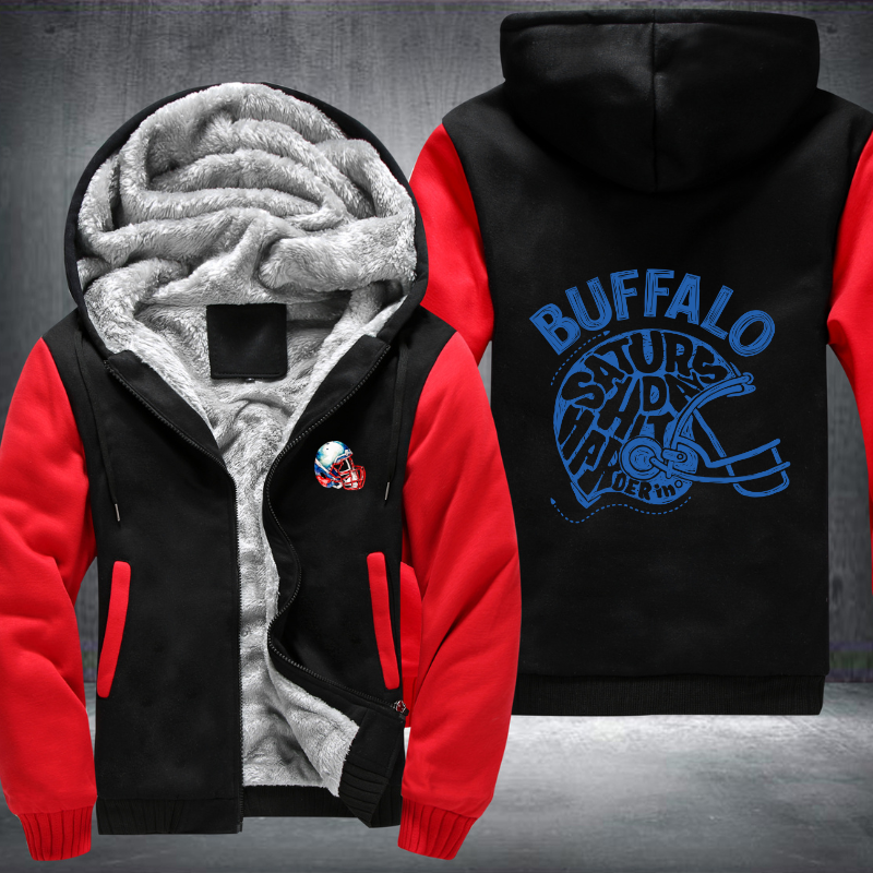 Saturdays hit harder in BUFFALO Fleece Hoodies Jacket