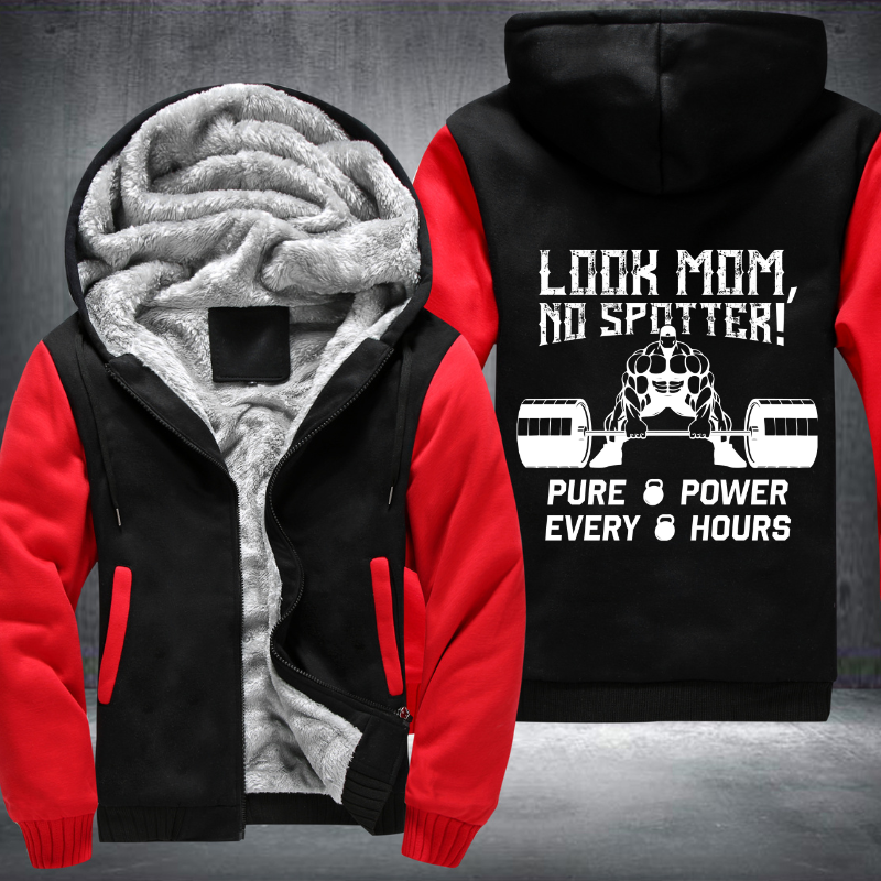 Look Mom No Spotter Fleece Hoodies Jacket