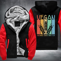 Vegan Animal Lives Matter Fleece Hoodies Jacket