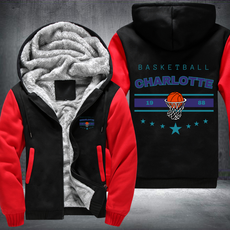 Vintage Basketball CHARLOTTE 1988 Fleece Hoodies Jacket