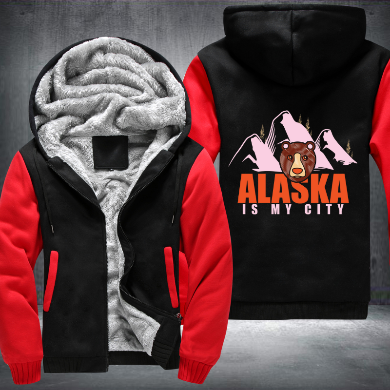 Alaska Is My City Fleece Hoodies Jacket