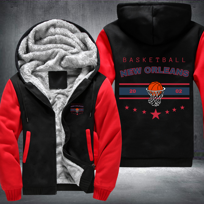 Vintage Basketball NEW ORLEANS 2002 Fleece Hoodies Jacket