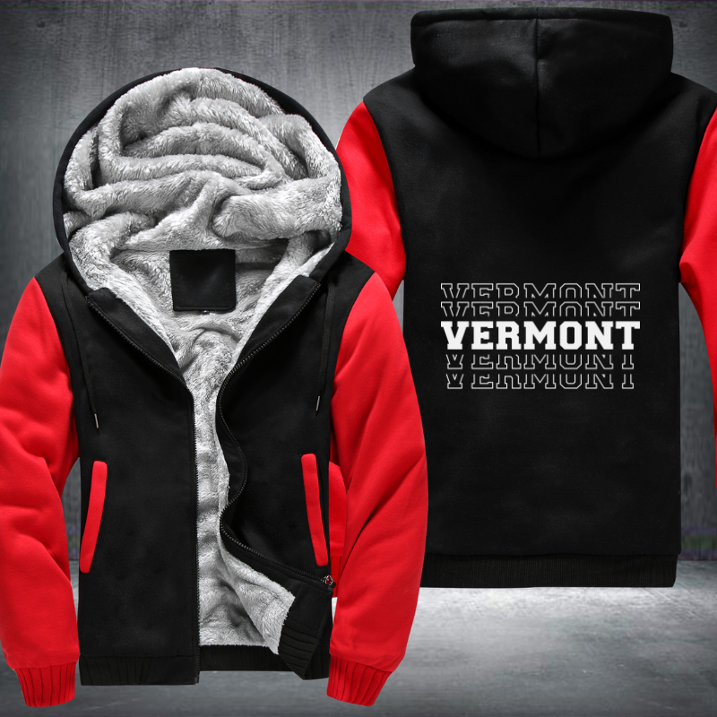 Patriotic USA State Vermont Fleece Hoodies Jacket