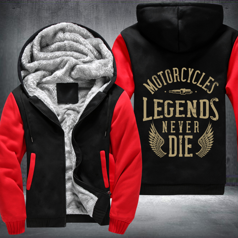 Motorcycles Legends Never Die Fleece Hoodies Jacket