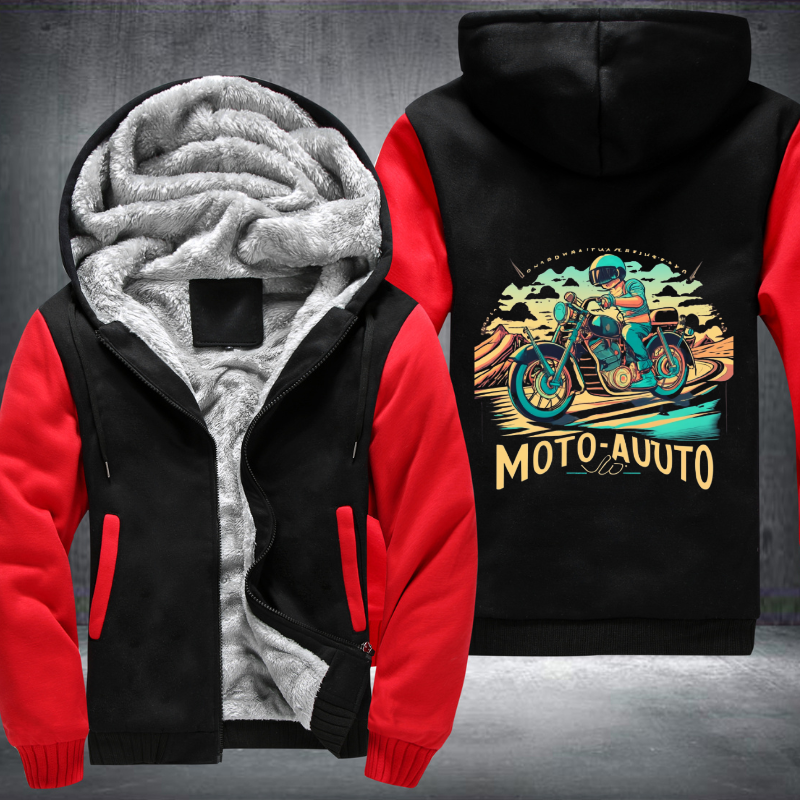 Moto Auuto Fleece Hoodies Jacket