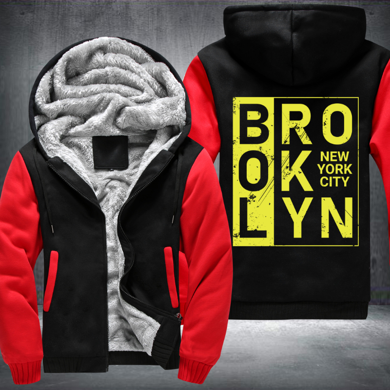 Brooklyn New York City  Fleece Hoodies Jacket