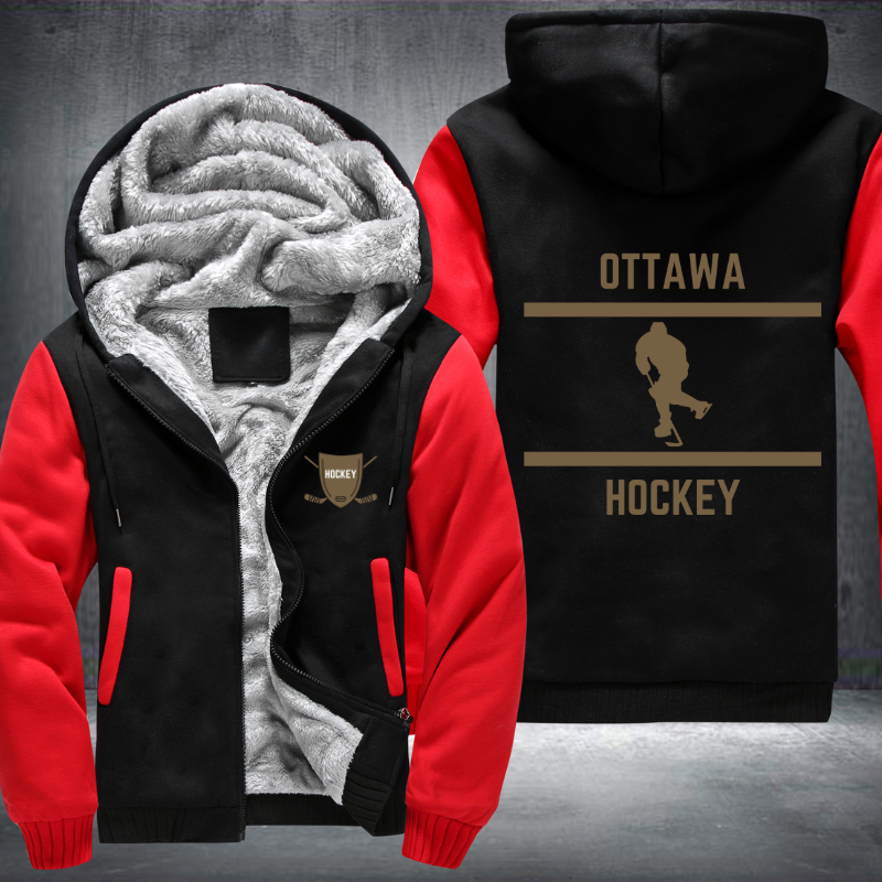 Hockey Lover City Ottawa Fleece Hoodies Jacket