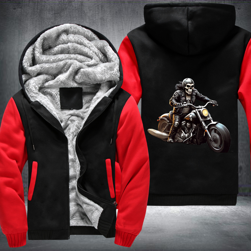 Ghost Rider Skull Ride Motorcycle Fleece Hoodies Jacket