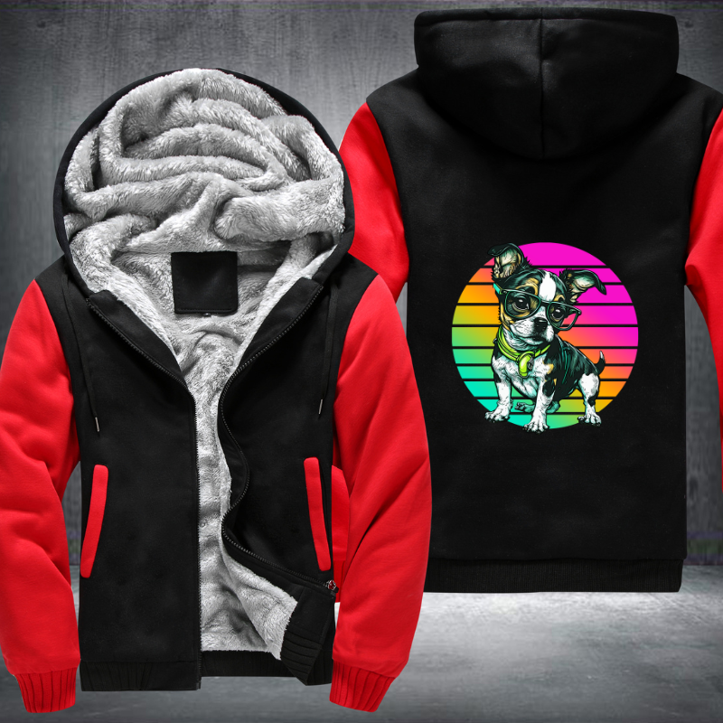 Cute Dog Fleece Hoodies Jacket