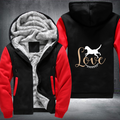 love dog smile Fleece Hoodies Jacket