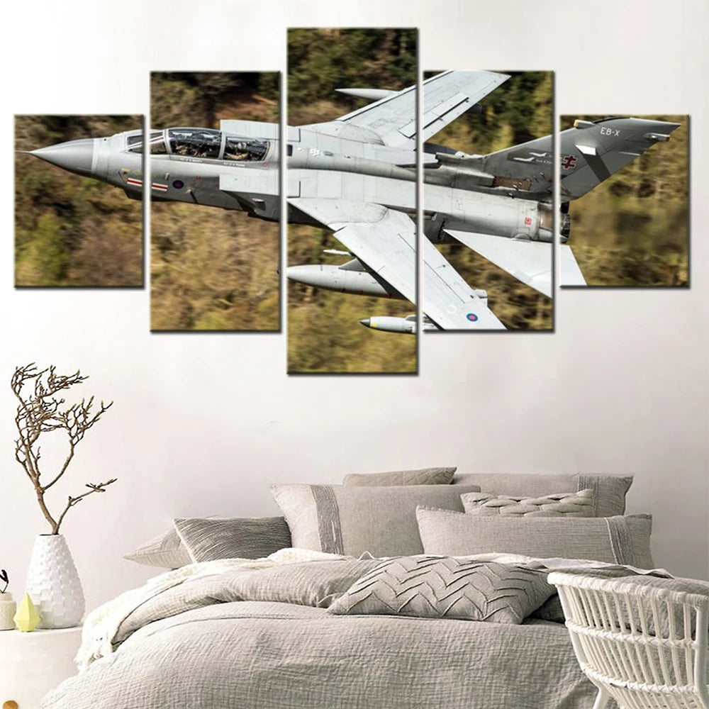 Mcdonnell Douglas Cf 18 Hornet design 5 Panels Painting Canvas Wall Decoration