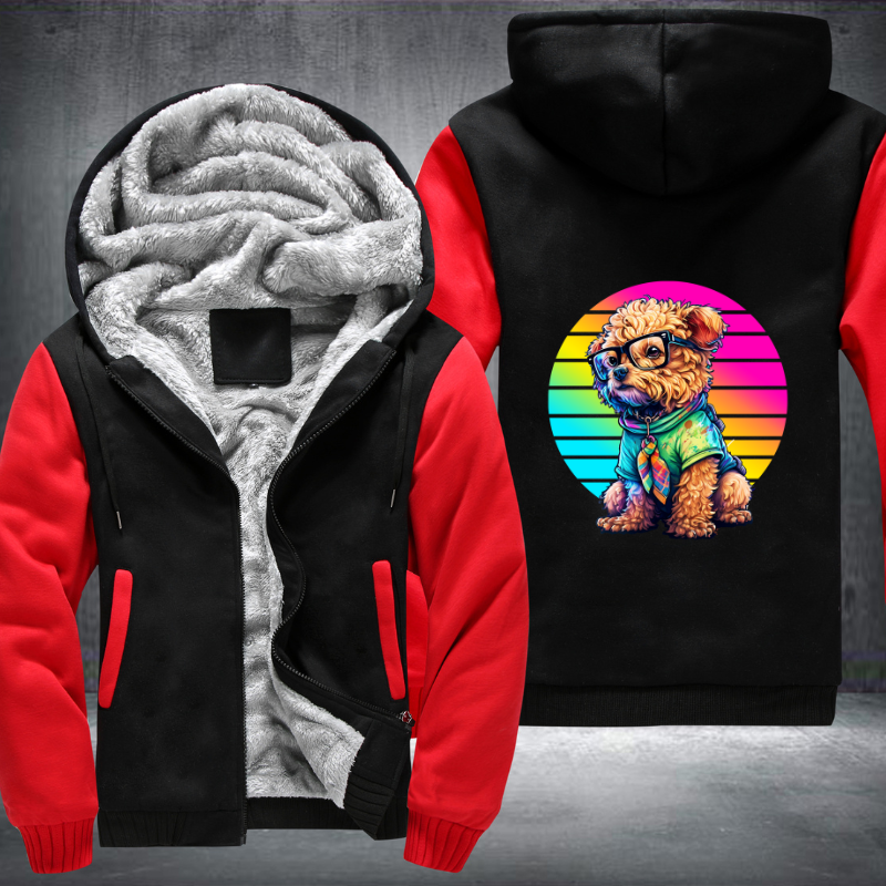 Charming Dog Fleece Hoodies Jacket